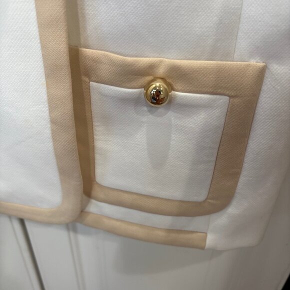 kate spade Monaco Bayle jacket white with tan detailing - Picture 7 of 10